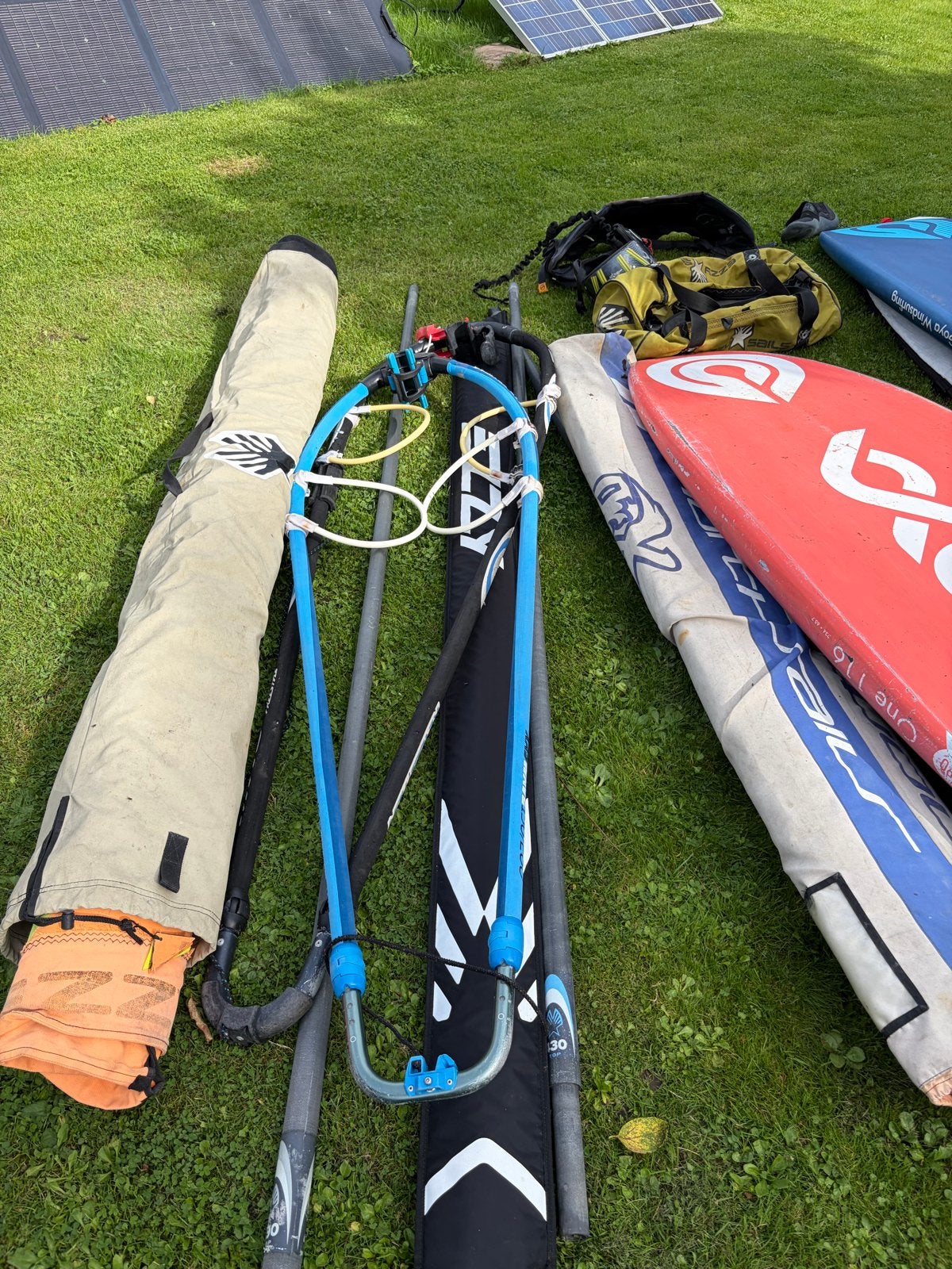 Complete Goya surfset met Ezzy zeilen, gieken en masten, Overige merken, Gebruikt, Met giek, Ophalen of Verzenden