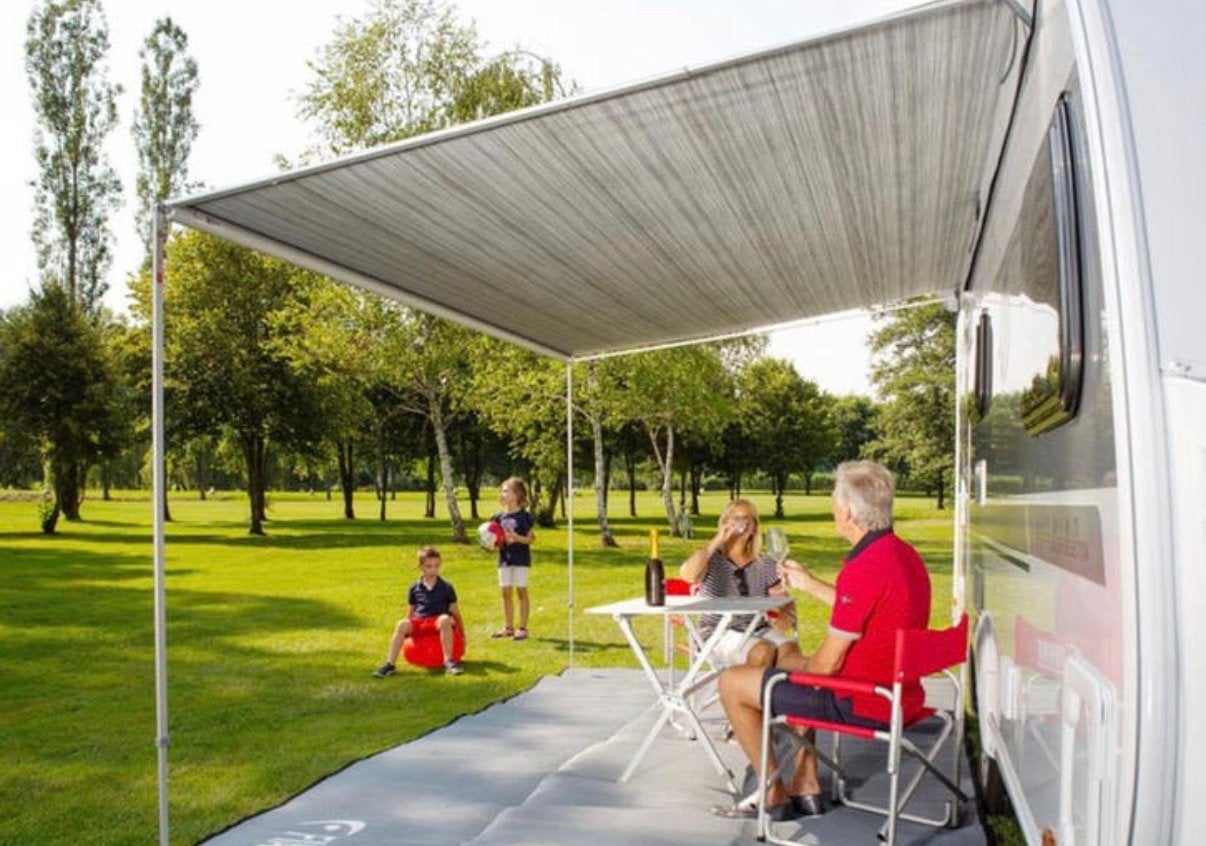 Zakluifel Fiamma Caravanstore XL310 Royal Grey incl. wanden, Ophalen, Zo goed als nieuw