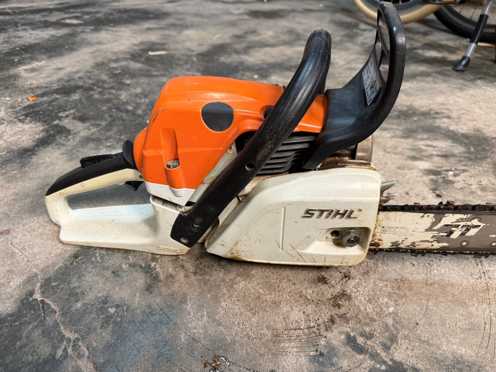 Stihl kettingzaag MS241C, Ophalen, Gebruikt