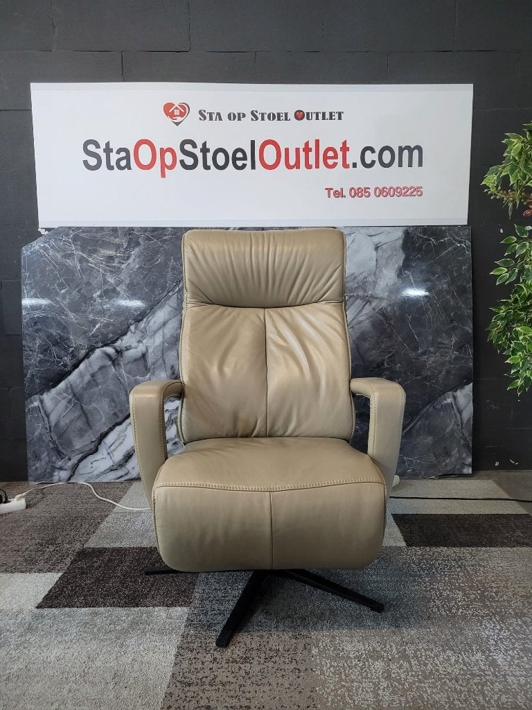 Staopstoel Prominent Stockholm op accu met topswing, Minder dan 75 cm, Leer, Ophalen of Verzenden, Zo goed als nieuw