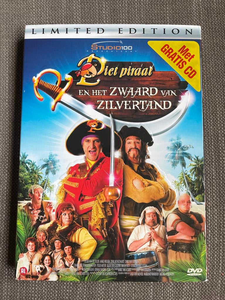 Piet Piraat en het Zwaard van Zilvertand dvd+ cd, Cd's en Dvd's, Avontuur, Alle leeftijden, Ophalen of Verzenden, Zo goed als nieuw
