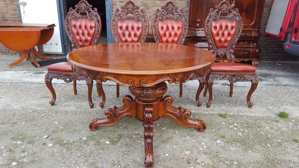 Barok eetkamers stoelen en tafel, Antiek en Kunst, Antiek | Meubels | Stoelen en Banken, Ophalen