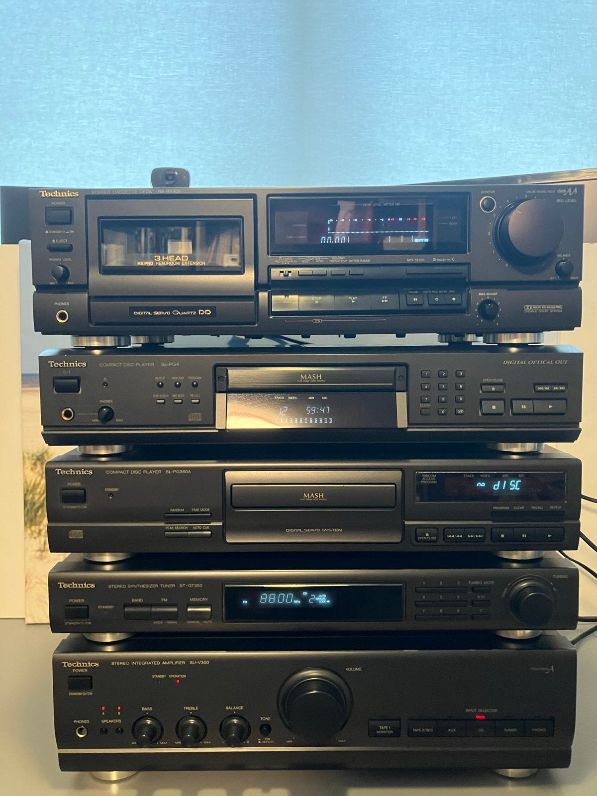 Technics stereo set: versterker, tuner, CD-spelers, cassette, Gebruikt, Cassettedeck, Losse componenten, Ophalen