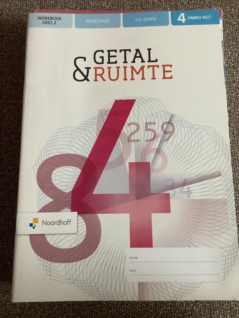 Getal & Ruimte 4Vmbo KGT werkboek deel 2, Boeken, Noordhoff, Ophalen of Verzenden, Zo goed als nieuw, MBO