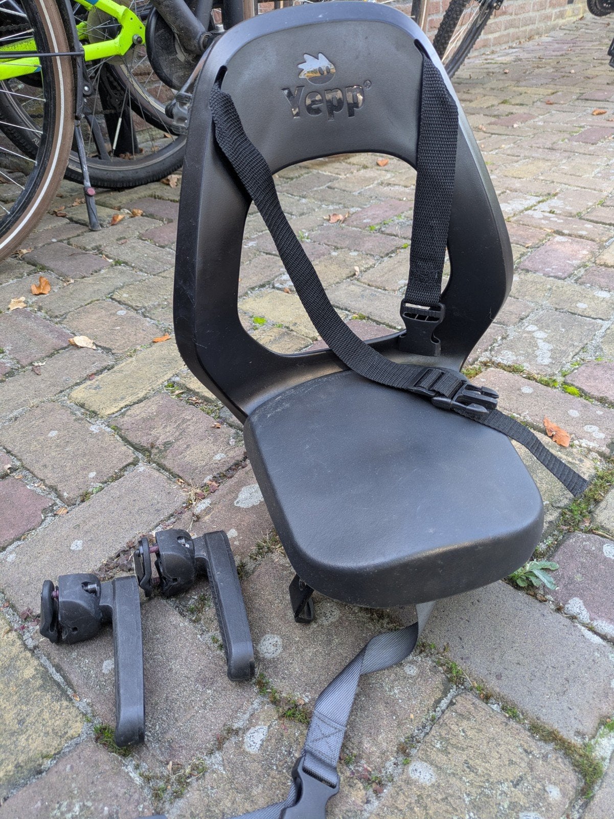 Yepp Achterzitje voor fiets - Zwart, Fietsen en Brommers, Ophalen, Achterzitje, Yepp, 22 t/m 36 kg