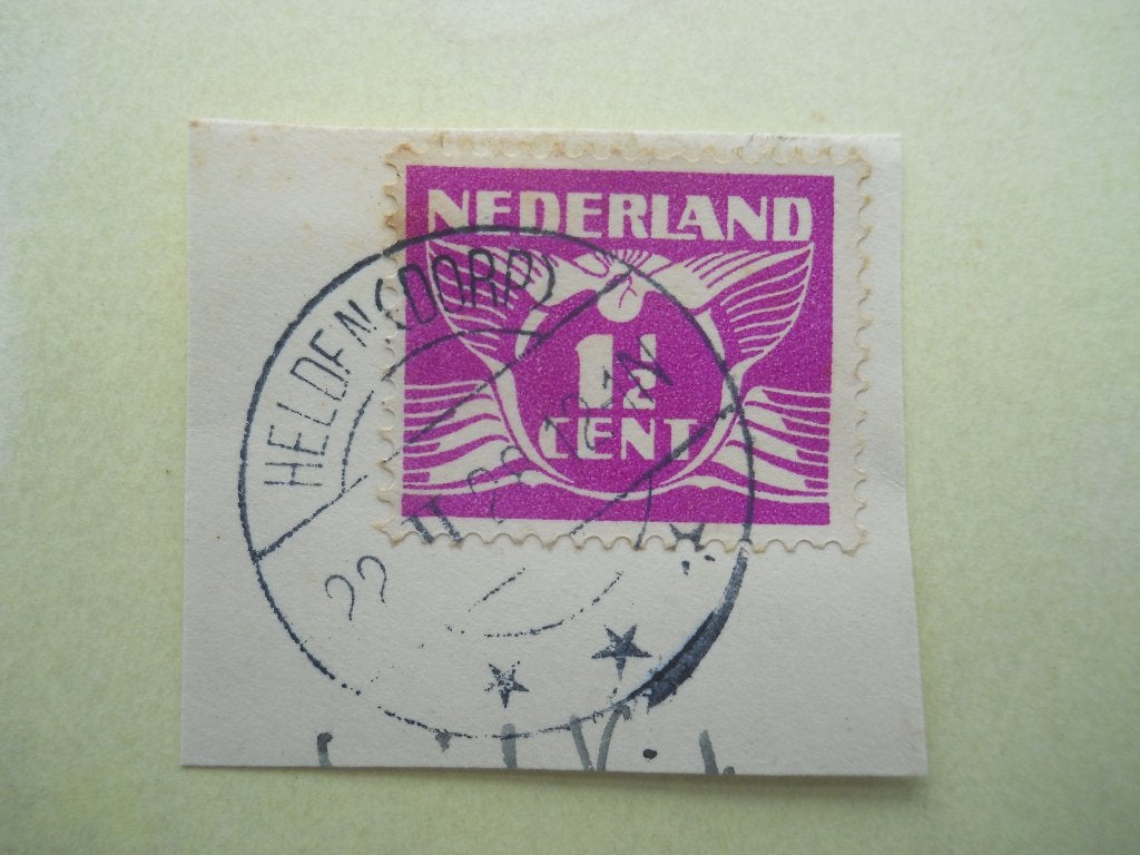 Nederland 1924/25 Vliegende duif Rondstempel Helden (dorp), Postzegels en Munten, Postzegels | Nederland, Ophalen of Verzenden