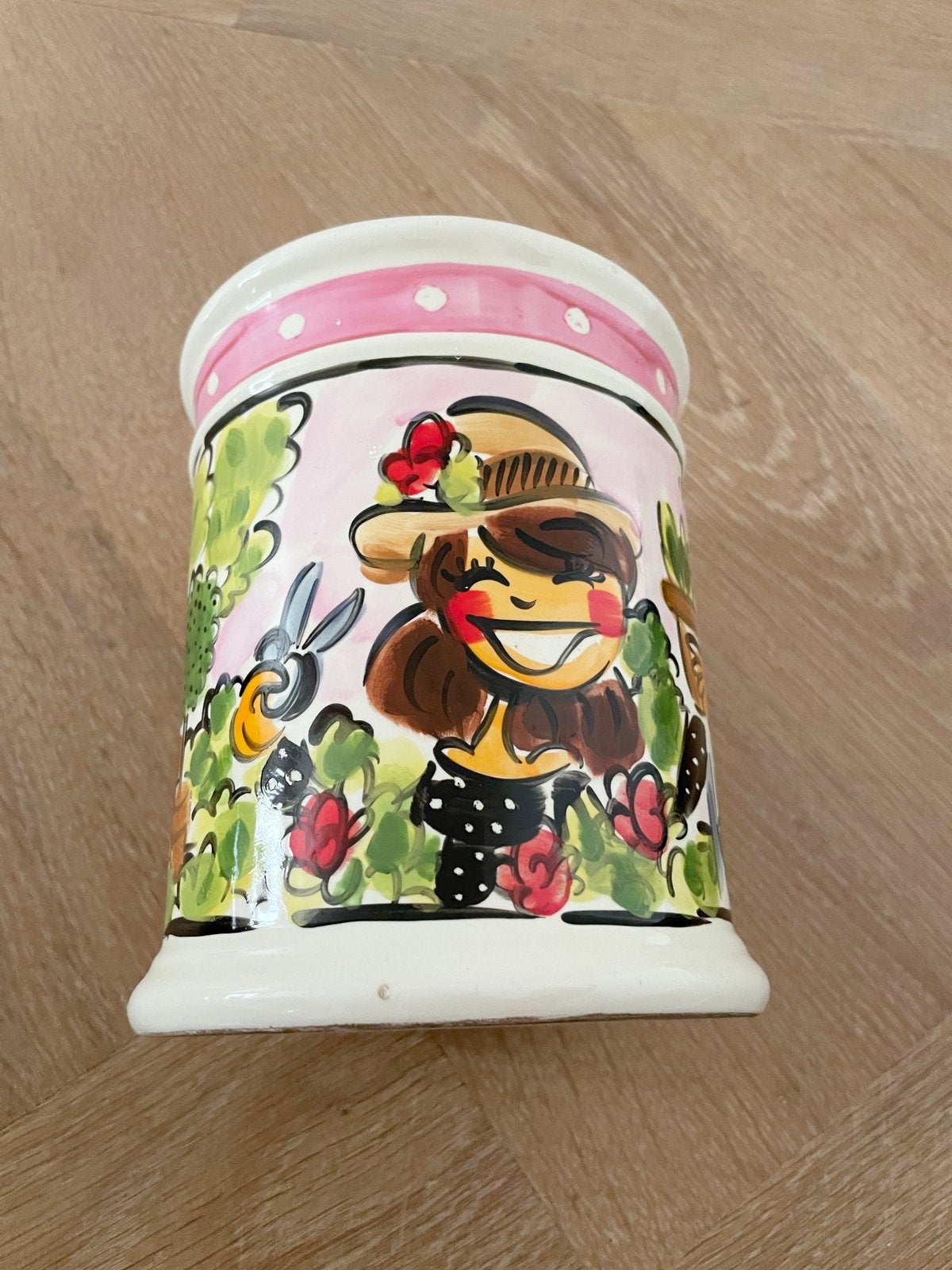 Blond Amsterdam LE handwerk voorraadpot pot bloemen tuin, Ophalen, Overige typen, Zo goed als nieuw, Aardewerk