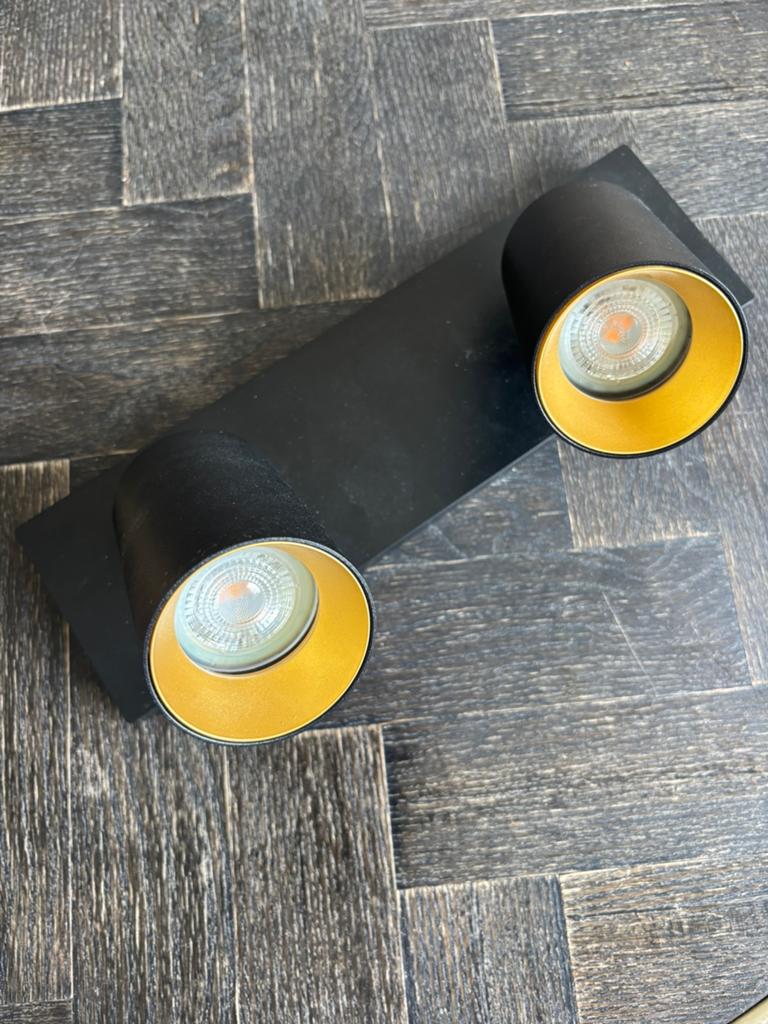 Rietveld plafond duospot 74000 zwart goud, Ophalen of Verzenden, Nieuw