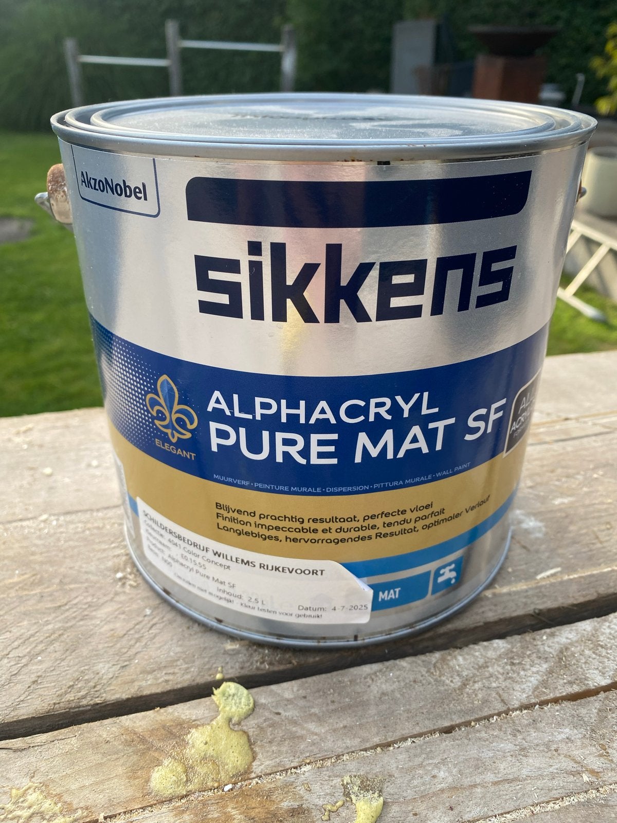 Sikkens Alphacryl Pure Mat SF Muurverf 2.5L, Ophalen of Verzenden, Nieuw