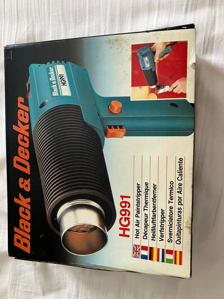 Black&Decker verfstripper + mondstukset HG991 NIEUW, Ophalen, Nieuw, 600 tot 1200 watt, Overige typen