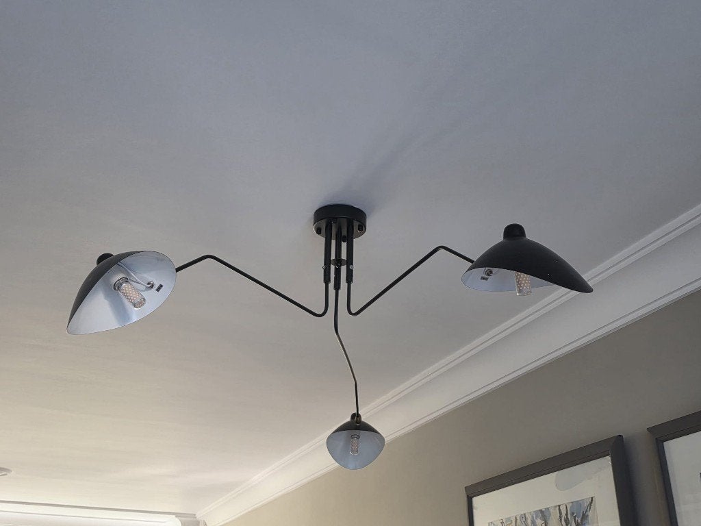 Serge Mouille design/lookalike plafondlamp, Ophalen, Gebruikt, Overige stijlen, Overige fittingen