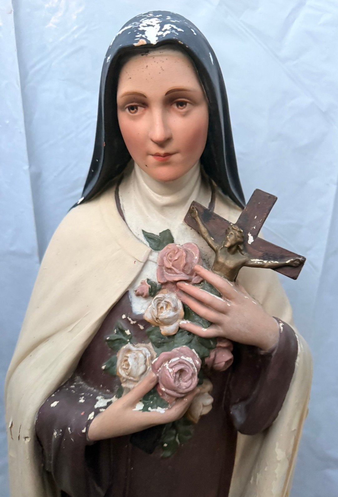 Heilige Theresia van Lisieux en Jezus - ong.70 -80 cm, Antiek en Kunst, Antiek | Religie, Ophalen of Verzenden