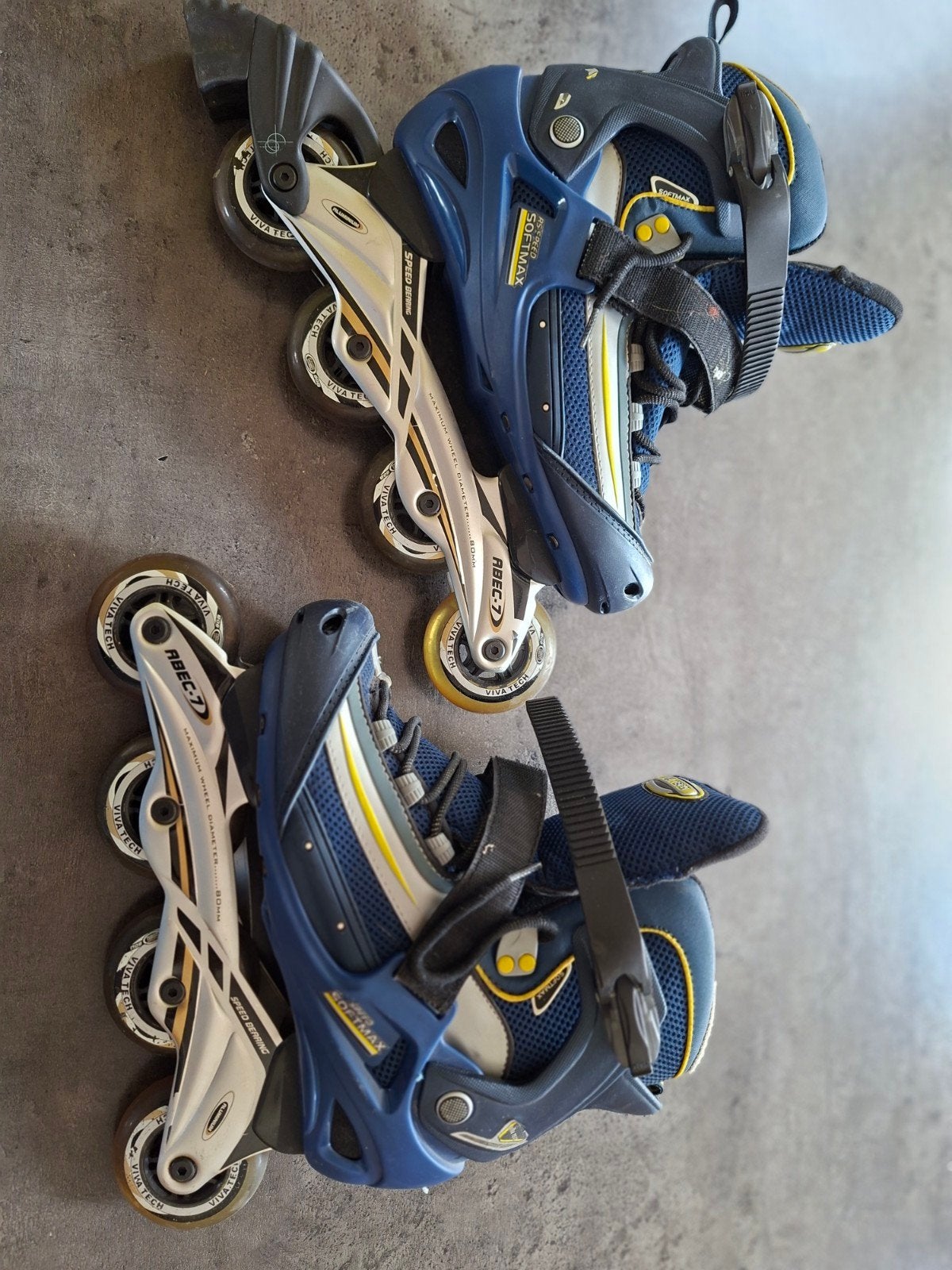 Inline skates maat 43 - Blauw/Geel, Overige merken, Gebruikt, Heren, Ophalen of Verzenden