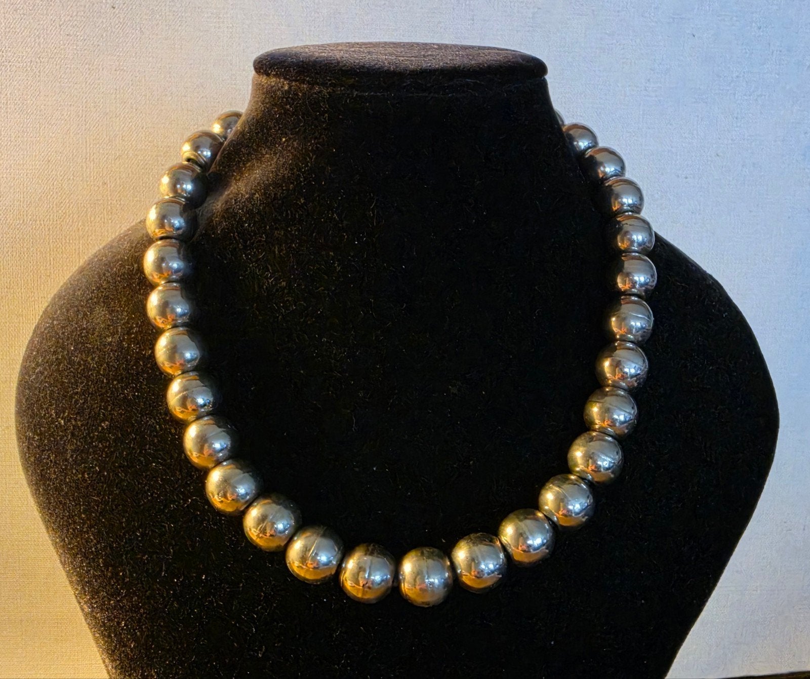 Vintage ketting metaal, Ophalen of Verzenden, Gebruikt, Zilver, Overige materialen