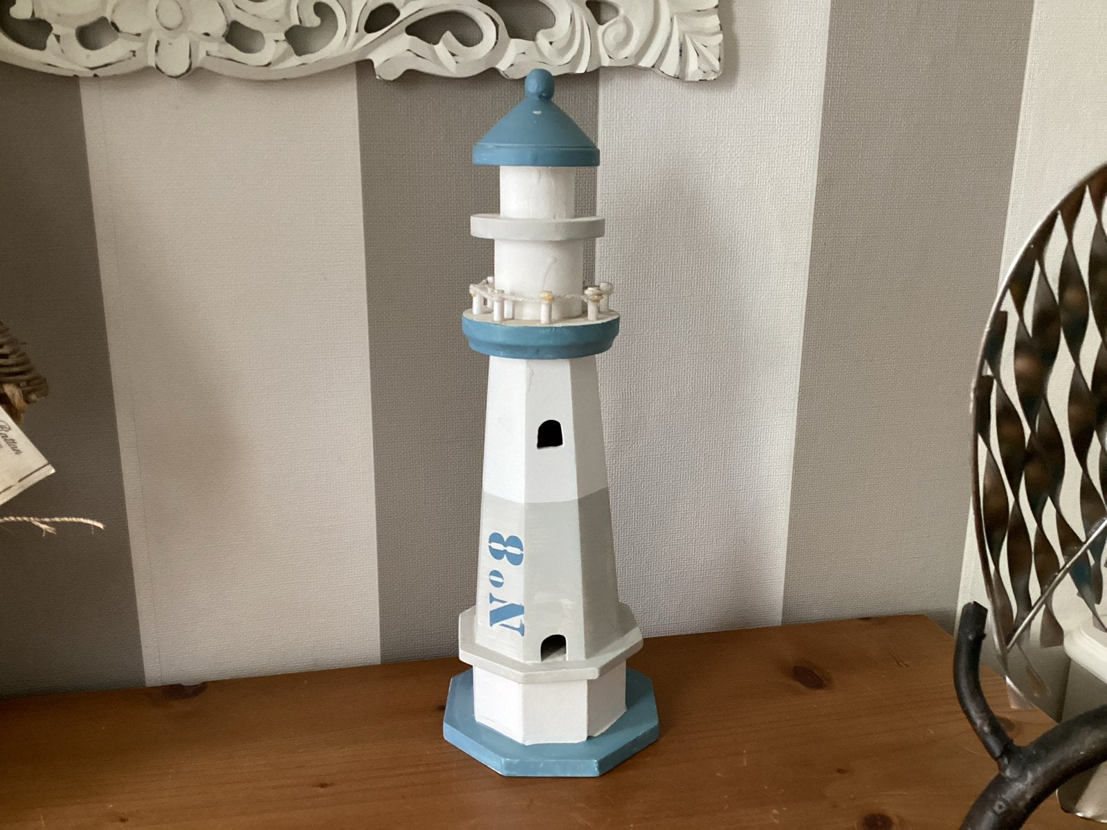 Houten Vuurtoren Decoratie - Zo goed als nieuw, Ophalen of Verzenden, Zo goed als nieuw, Meerkleurig, Hout