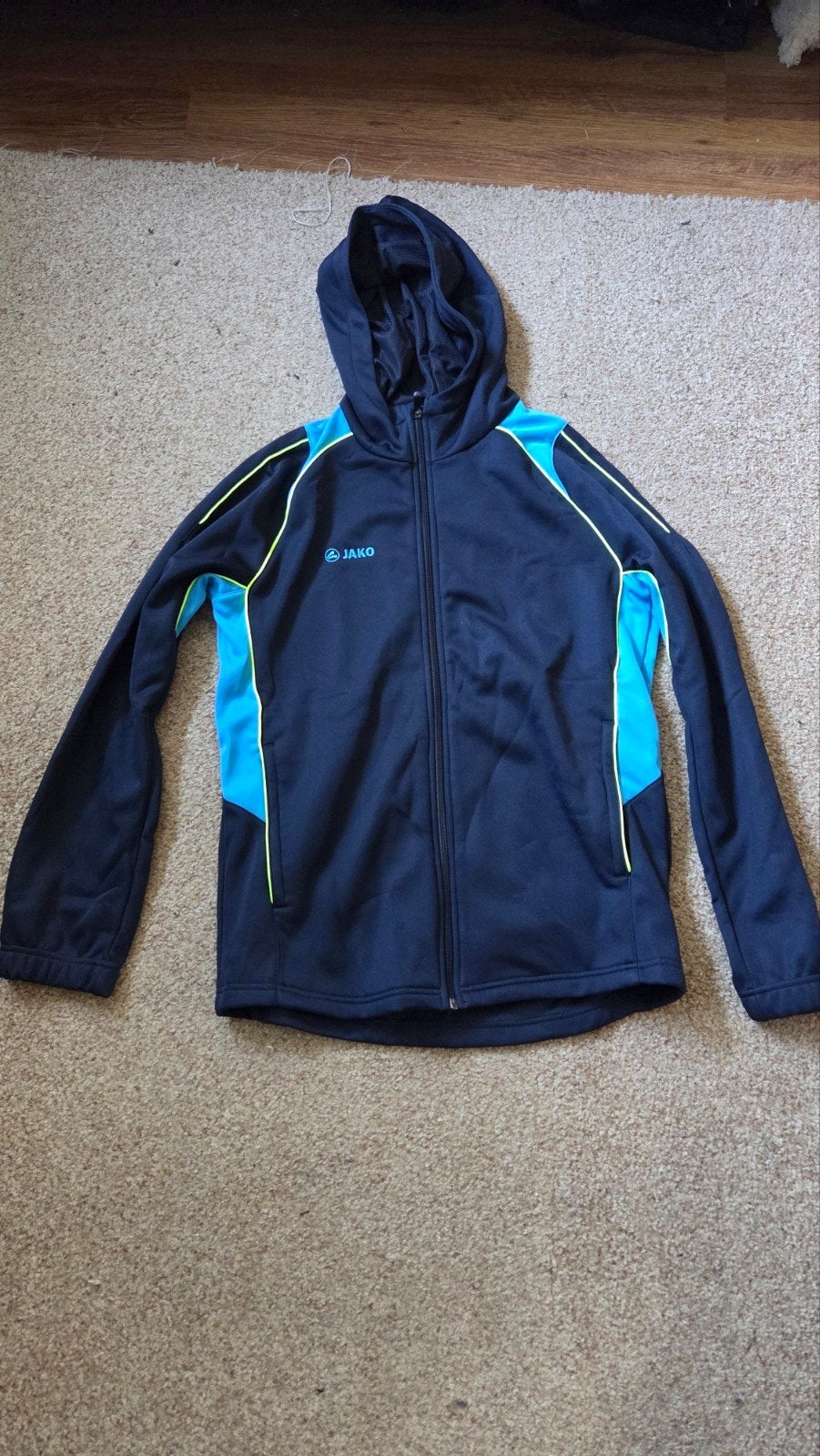 JAKO Trainingsjas, Ophalen of Verzenden, Zo goed als nieuw, Maat 34 (XS) of kleiner, Blauw