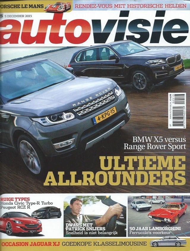 Autovisie 25 2013 : Range Rover Sport - Lamborghini - BMW X5, Ophalen of Verzenden, Gelezen, Algemeen