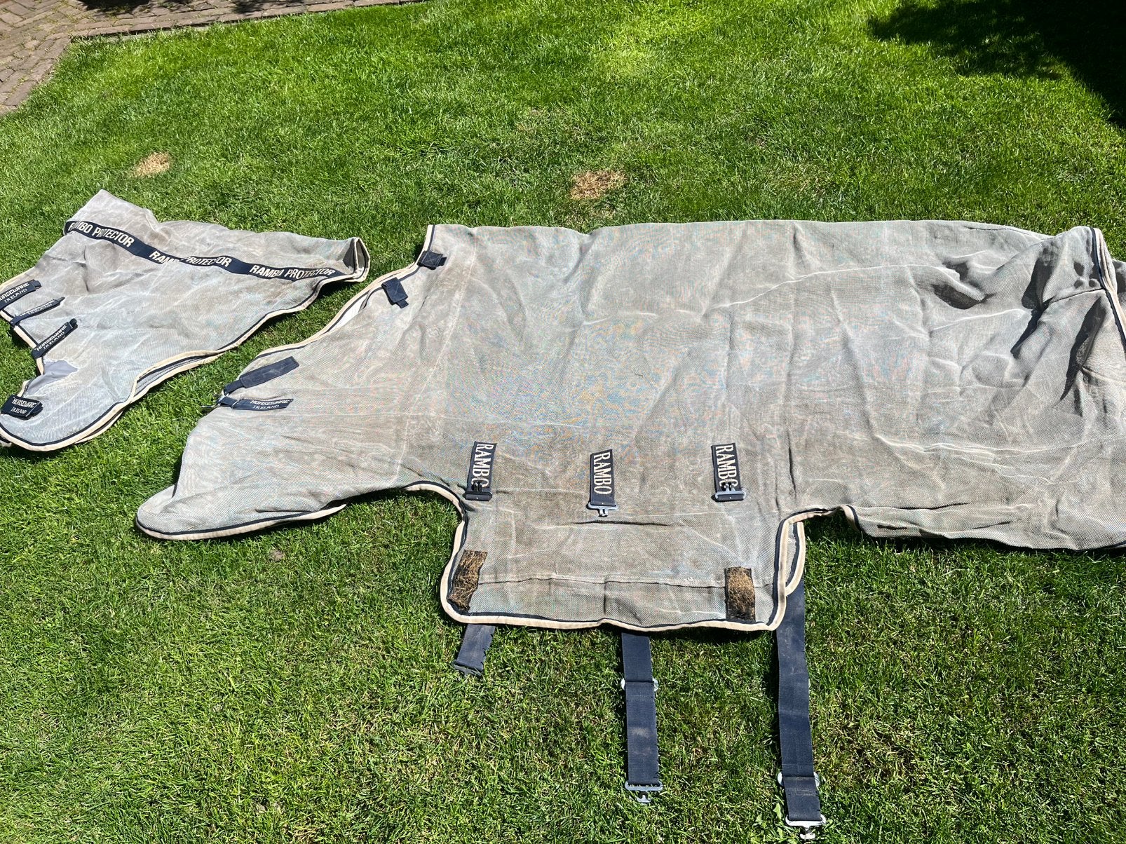 Rambo protector vliegendeken 213 cm 7’0, Dieren en Toebehoren, Paarden en Pony's | Dekens en Dekjes, Ophalen, Gebruikt, Vliegendeken