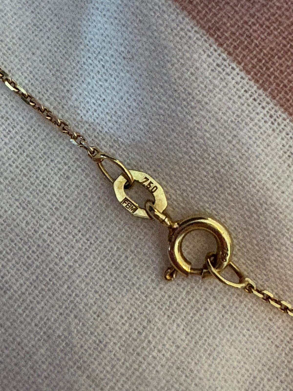 18K anker collier, Ophalen of Verzenden, Zo goed als nieuw, Goud, Goud