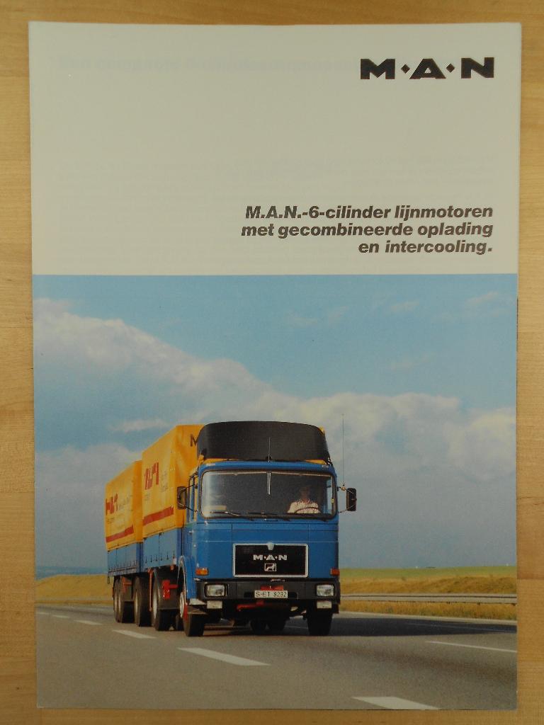 MAN Diesel 6 Cilinder Motor Brochure 1984, MAN Diesel, Ophalen of Verzenden, Zo goed als nieuw, Overige merken