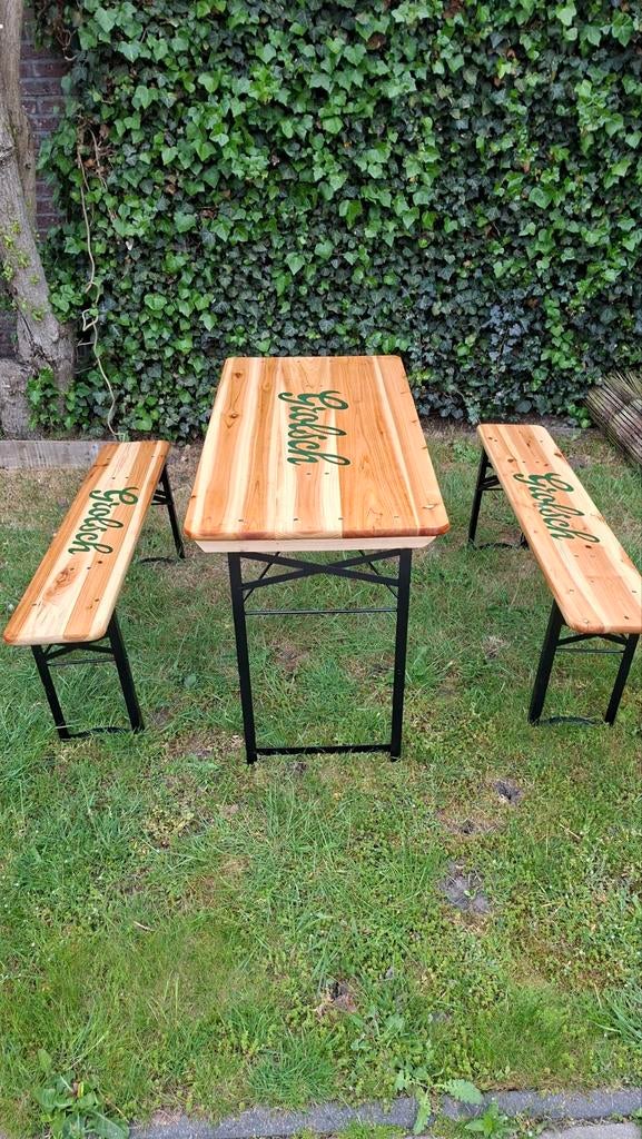 GROLSH Party tuin tafel en banken, Ophalen