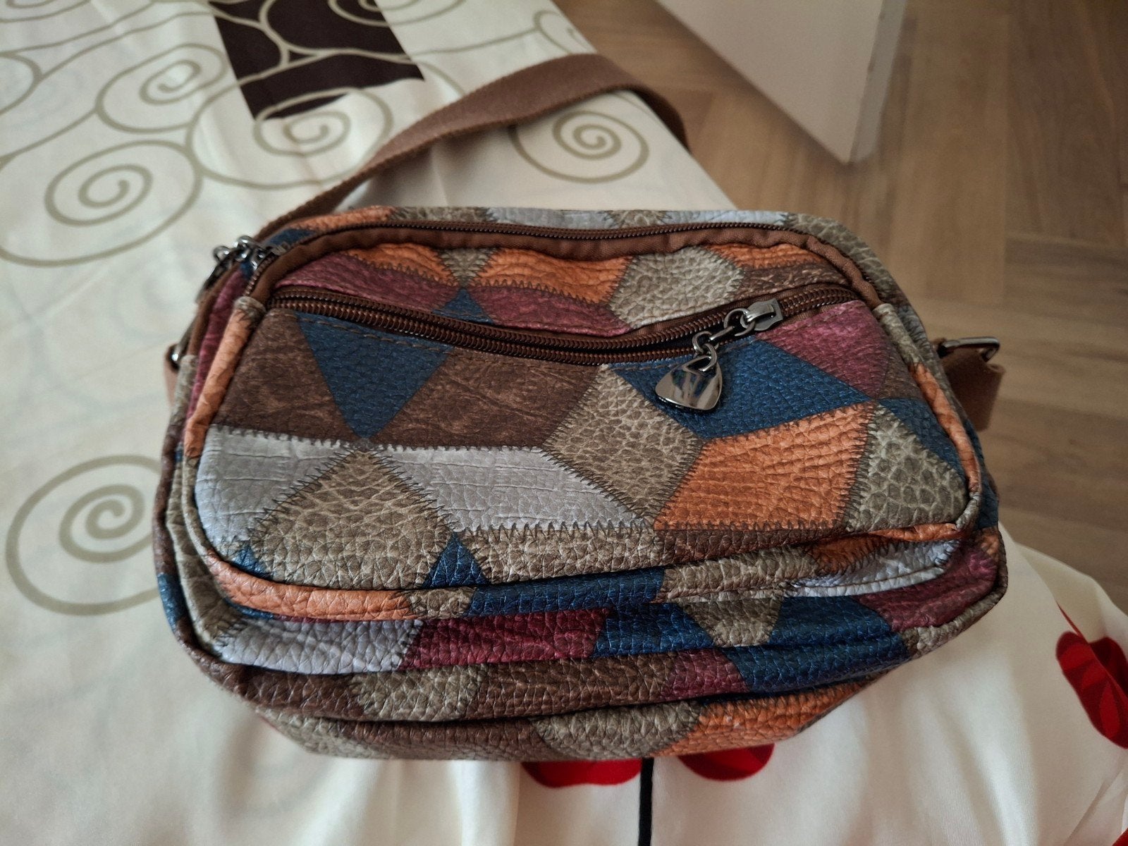 Leuk Patchwork Schoudertasje - Diverse Kleuren, Ophalen of Verzenden, Gebruikt, Overige kleuren, Schoudertasje