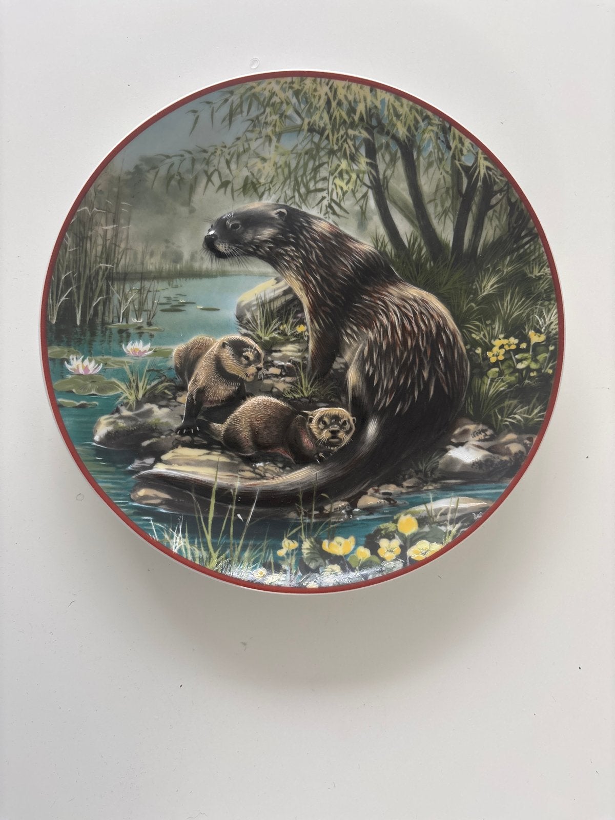 WWF Heinrich Villeroy & Boch sierbord otters, Antiek en Kunst, Ophalen of Verzenden