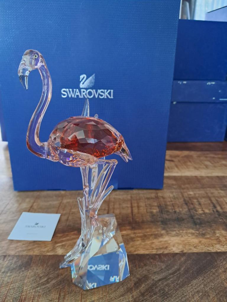 Swarovski Flamingo Kristalbeeldje - Nieuwstaat, Ophalen of Verzenden, Nieuw, Figuurtje