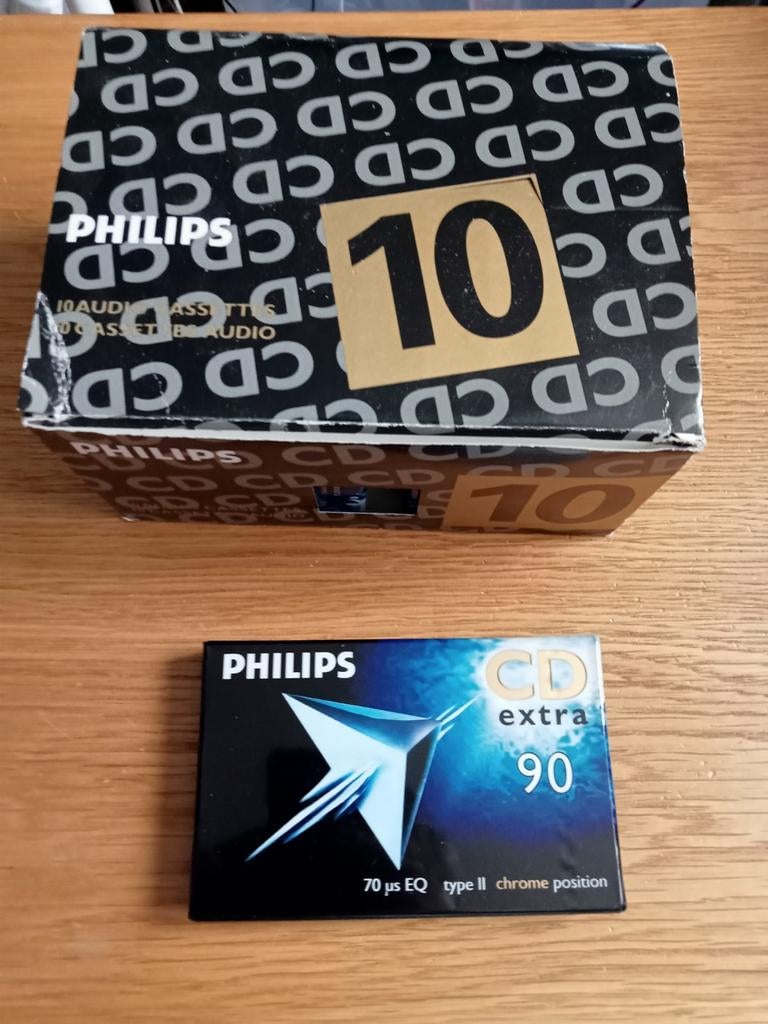 Philips CD extra 90 type II Chrome position, Cd's en Dvd's, Cassettebandjes, 2 t/m 25 bandjes, Overige genres, Ophalen of Verzenden