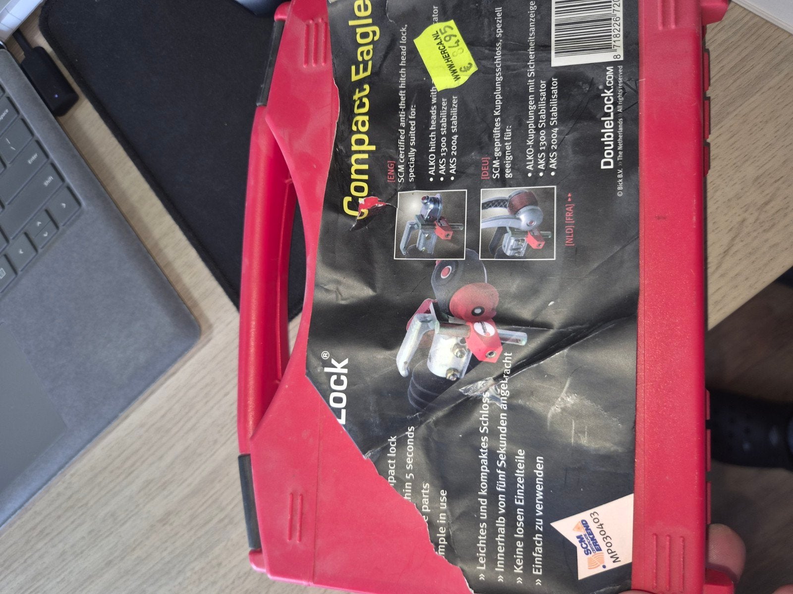 DoubleLock Compact Eagle SCM gekeurd disselslot, Ophalen