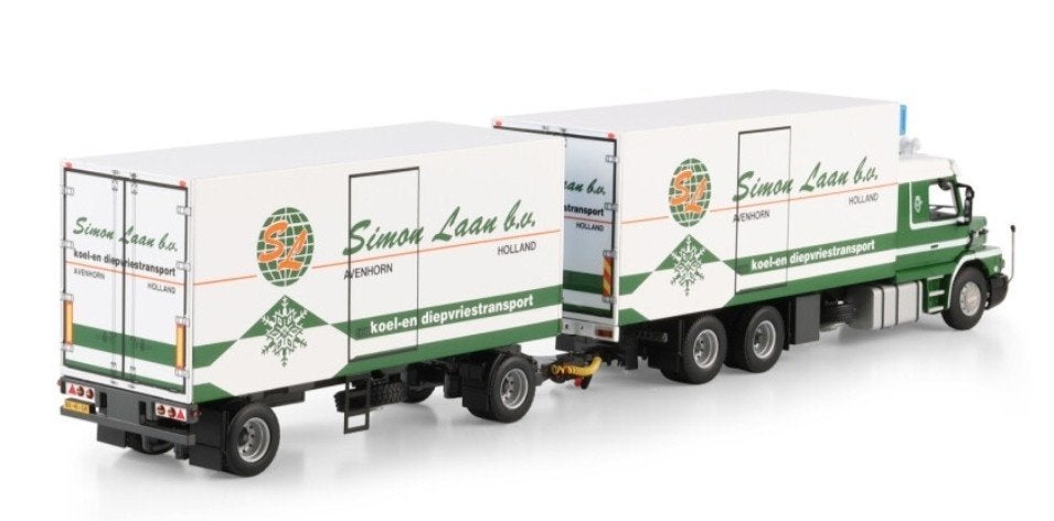 WSI SCANIA TORPEDO 6X2 + KOELAANHANGER - SIMON LAAN, ., Nieuw, Ophalen of Verzenden, Bus of Vrachtwagen