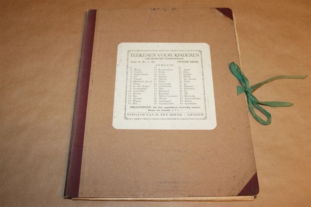 Map - Teekenen voor kinderen - Zwartbord - Ca 1925 !!, Ophalen of Verzenden