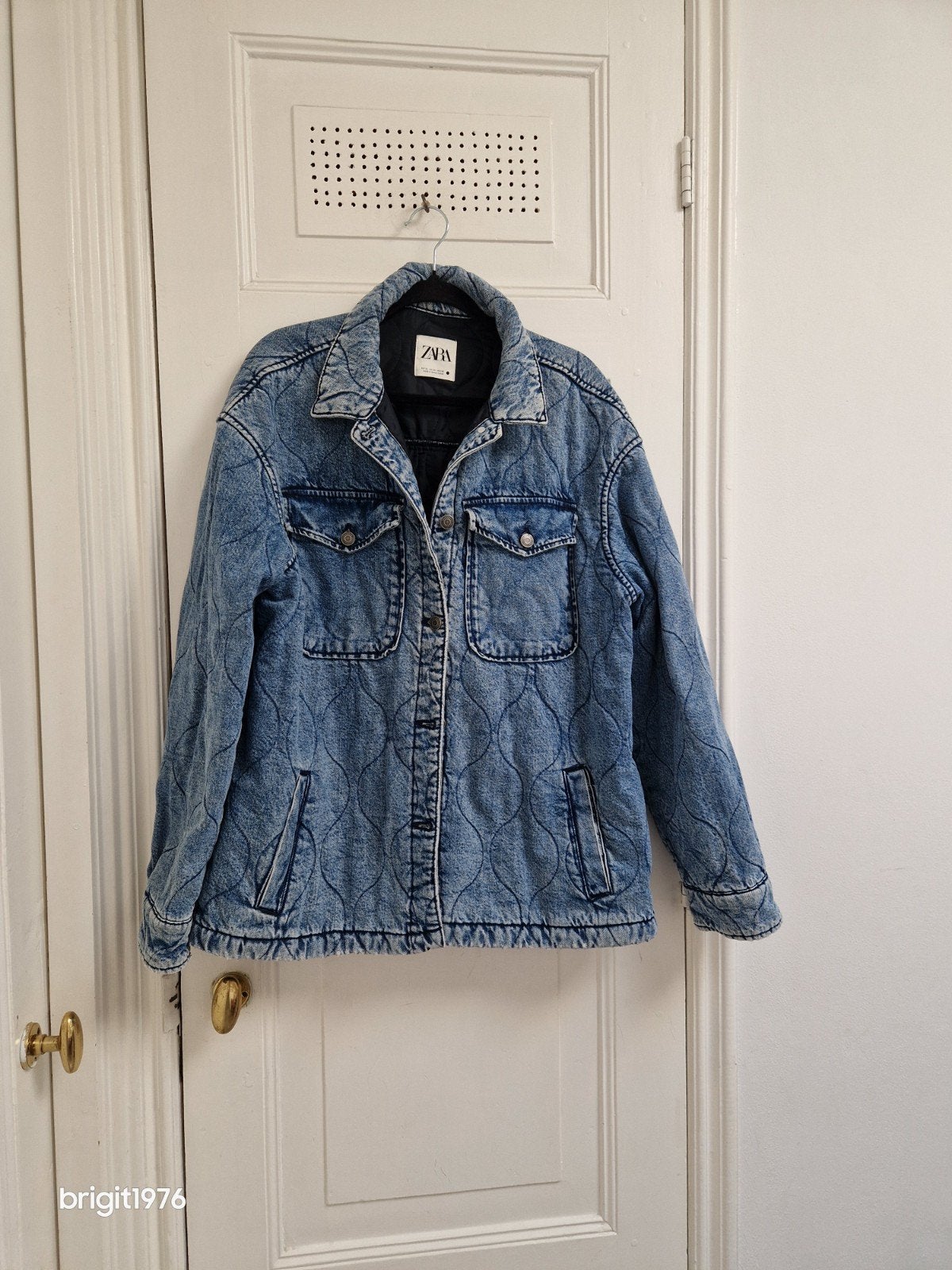 Zara gewatteerde spijkerjas - Oversized tussenjas, Blauw, Zara, Maat 42/44 (L), Ophalen of Verzenden