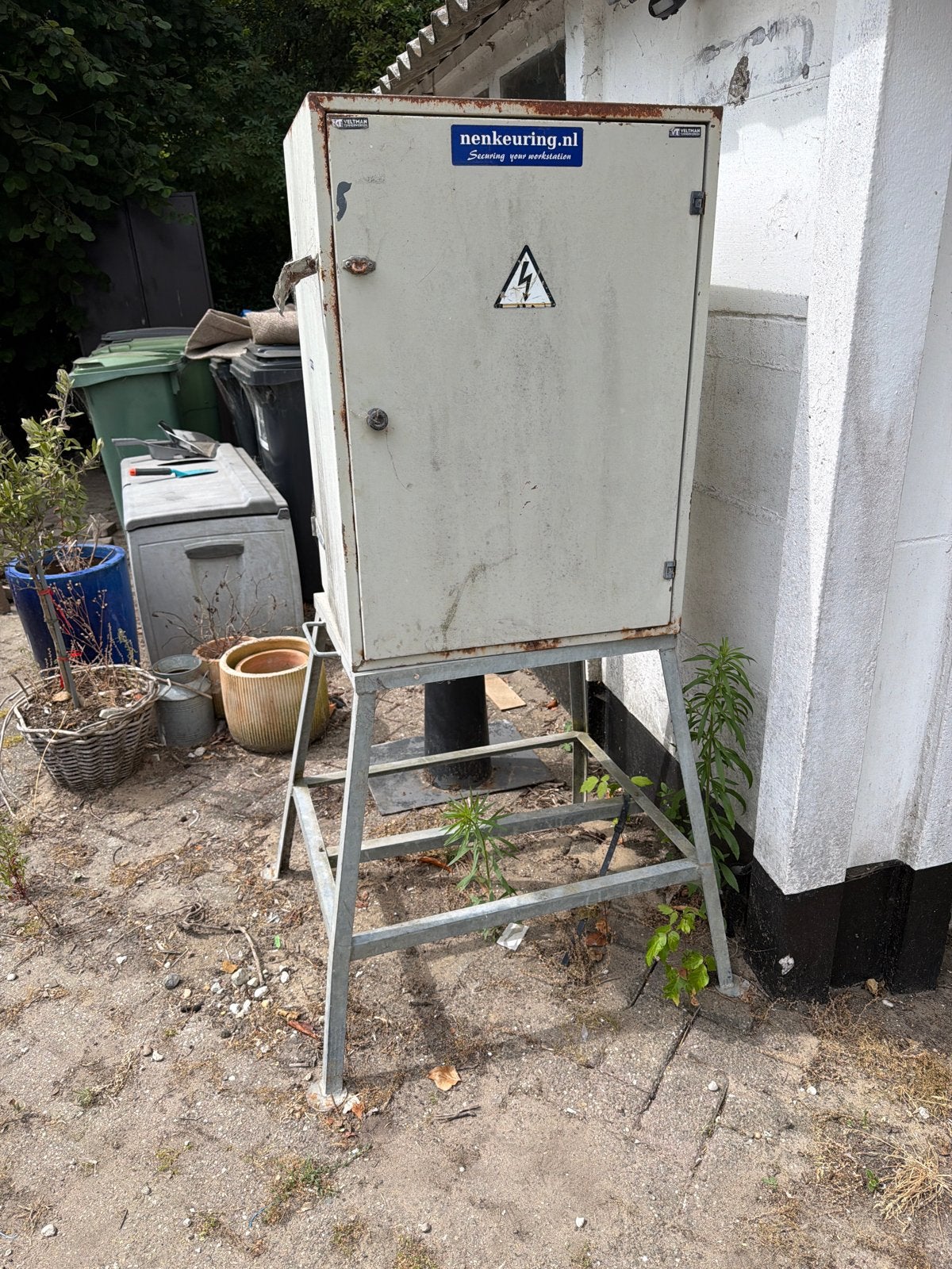 Hensel bouwmeterkast met stopcontacten en aardlekschakelaars, Ophalen, Gebruikt, Overige merken, Groepenkast