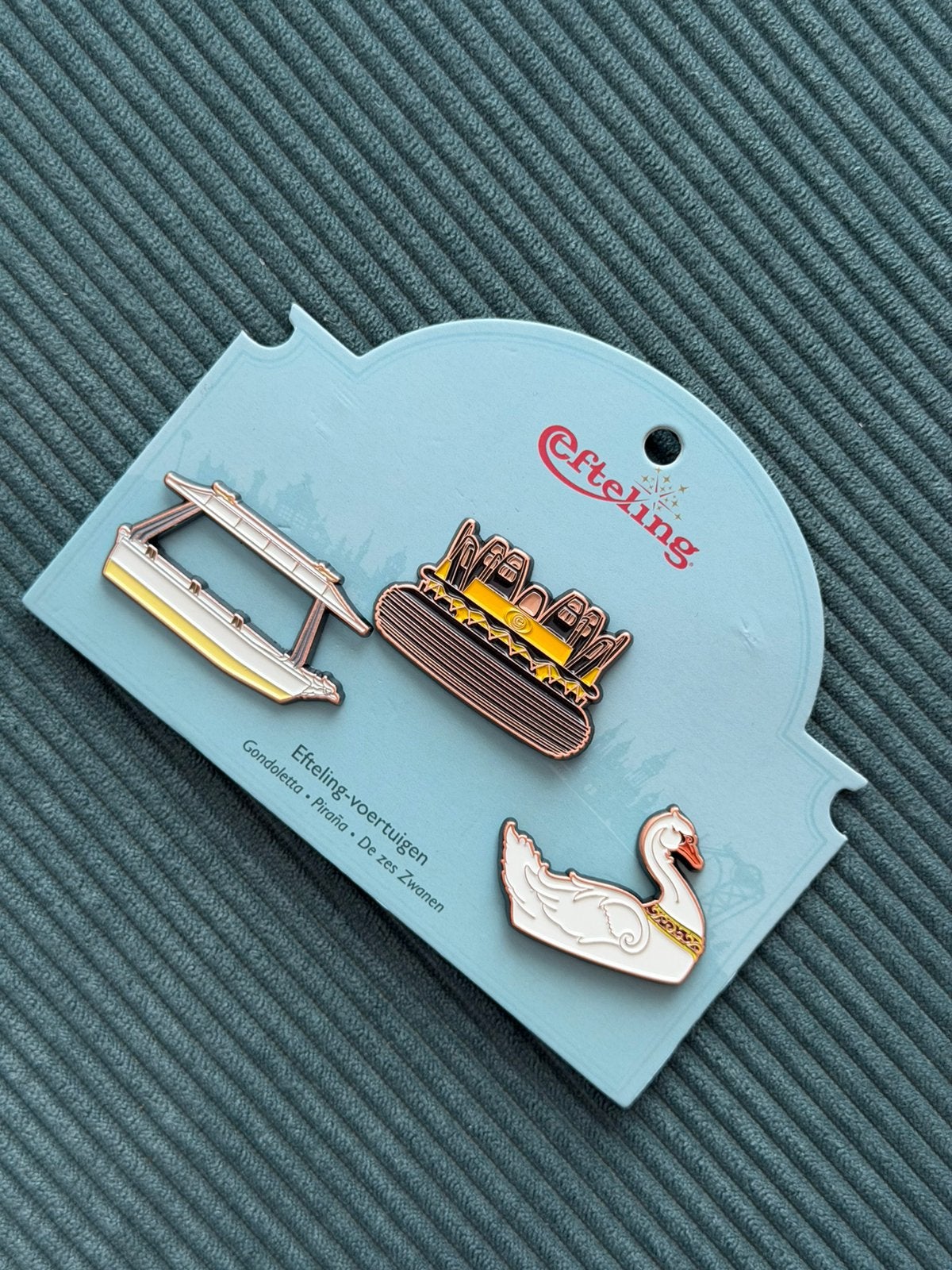 Efteling voertuigen pins - nieuw!, Verzenden, Nieuw, Button of Speldje