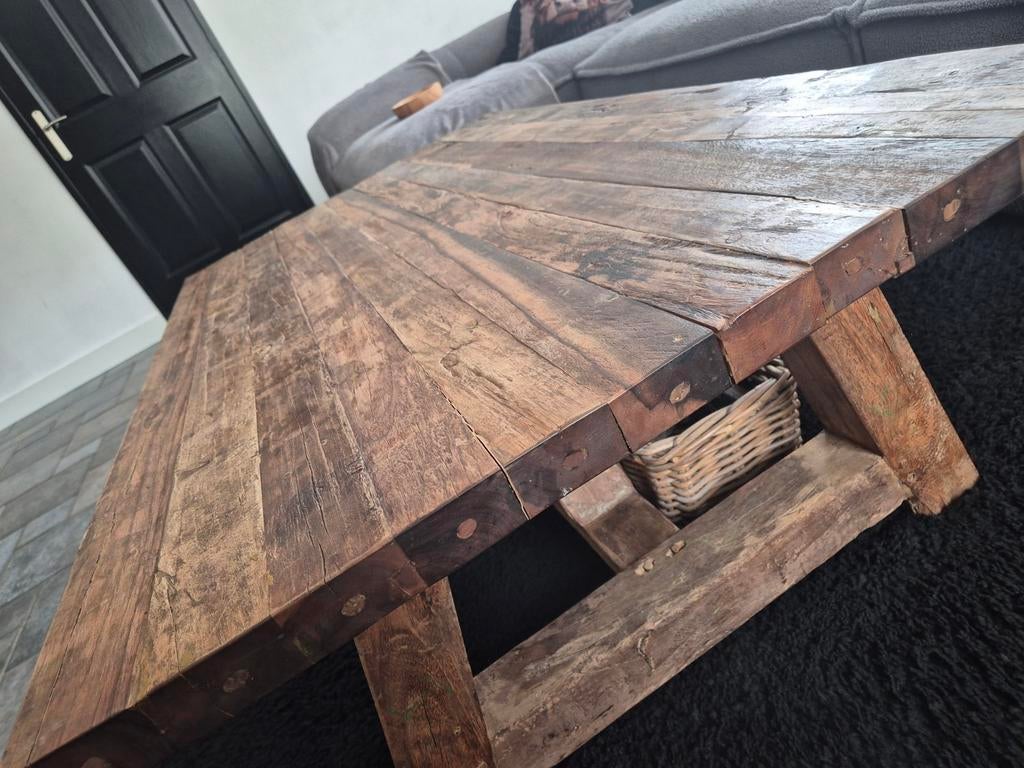Salontafel driftwood, Ophalen, 100 tot 150 cm, Driftwood, 50 tot 100 cm