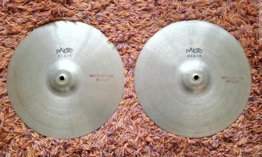 Paiste Dixie vintage 14" hihat / hi hat / high hats, Gebruikt, ., Drums of Percussie, Ophalen of Verzenden