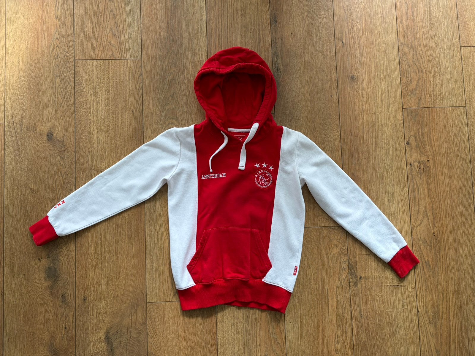Stoere Ajax hoodie maat 140, Ajax, Gebruikt, Trui of Vest, Ophalen of Verzenden