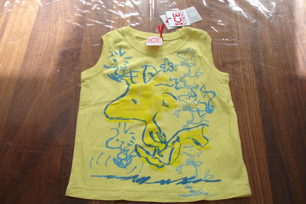 Iceberg woodstock snoopy geel shirt singlet maat 104!, Jongen of Meisje, Ophalen of Verzenden, Zo goed als nieuw, Shirt of Longsleeve
