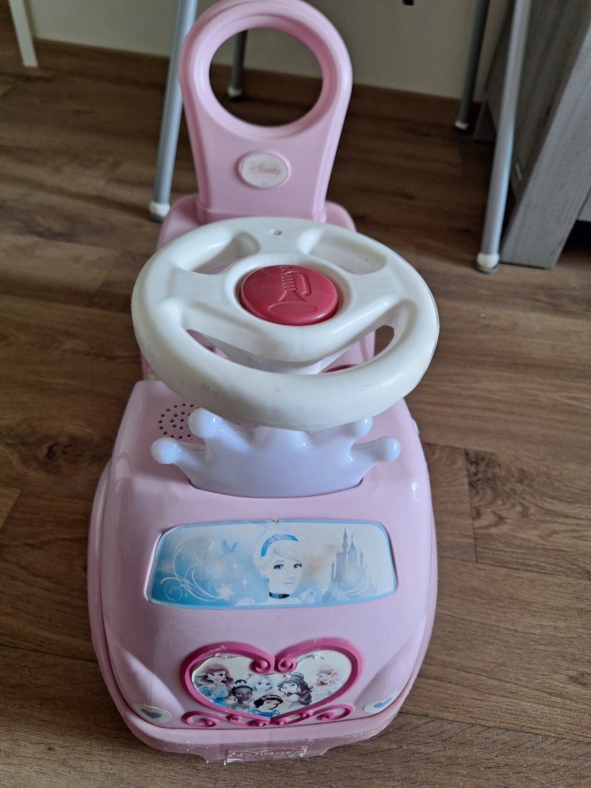 Roze Disney Prinsessen Loopauto met Geluid, Ophalen of Verzenden, Gebruikt, Loopvoertuig