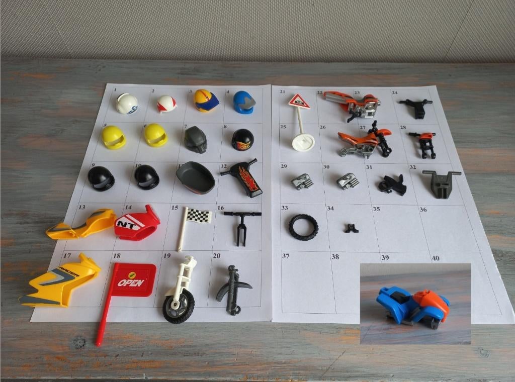 Playmobil Losse Onderdelen - Helm, Motor, Race, Vlag, Quad, Ophalen of Verzenden, Gebruikt, Los playmobil