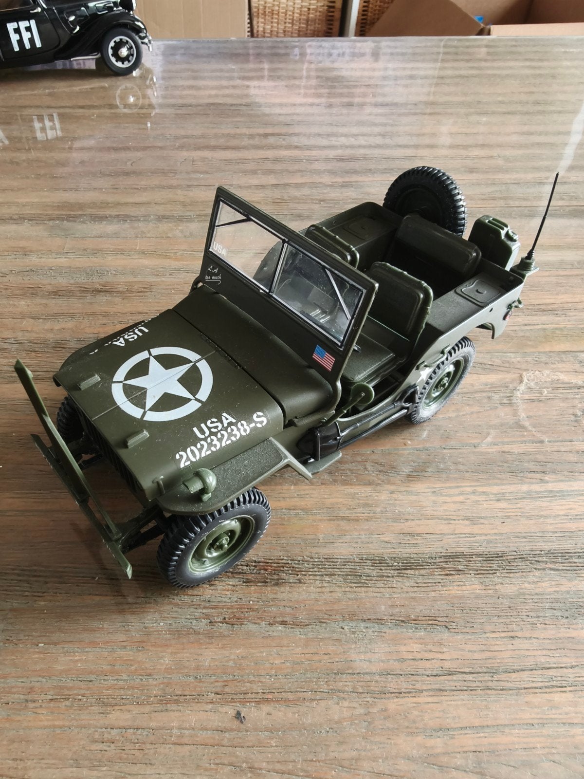 Solido 1:18 Willys Jeep Legergroen - Modelauto, Solido, Gebruikt, Auto, Solido