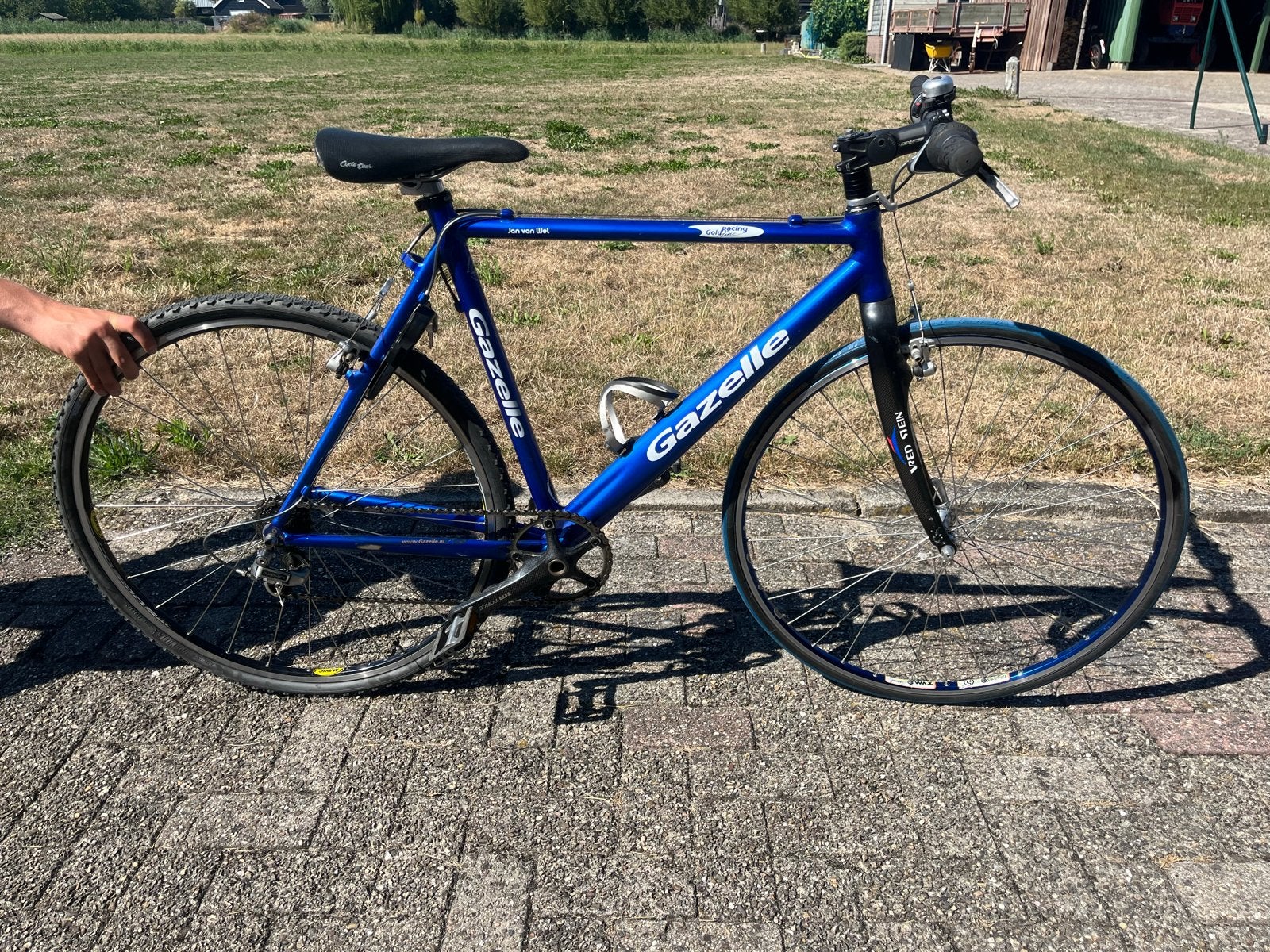 Gazelle racefiets - Blauw, Ophalen, 28 inch, Gebruikt, Velgrem