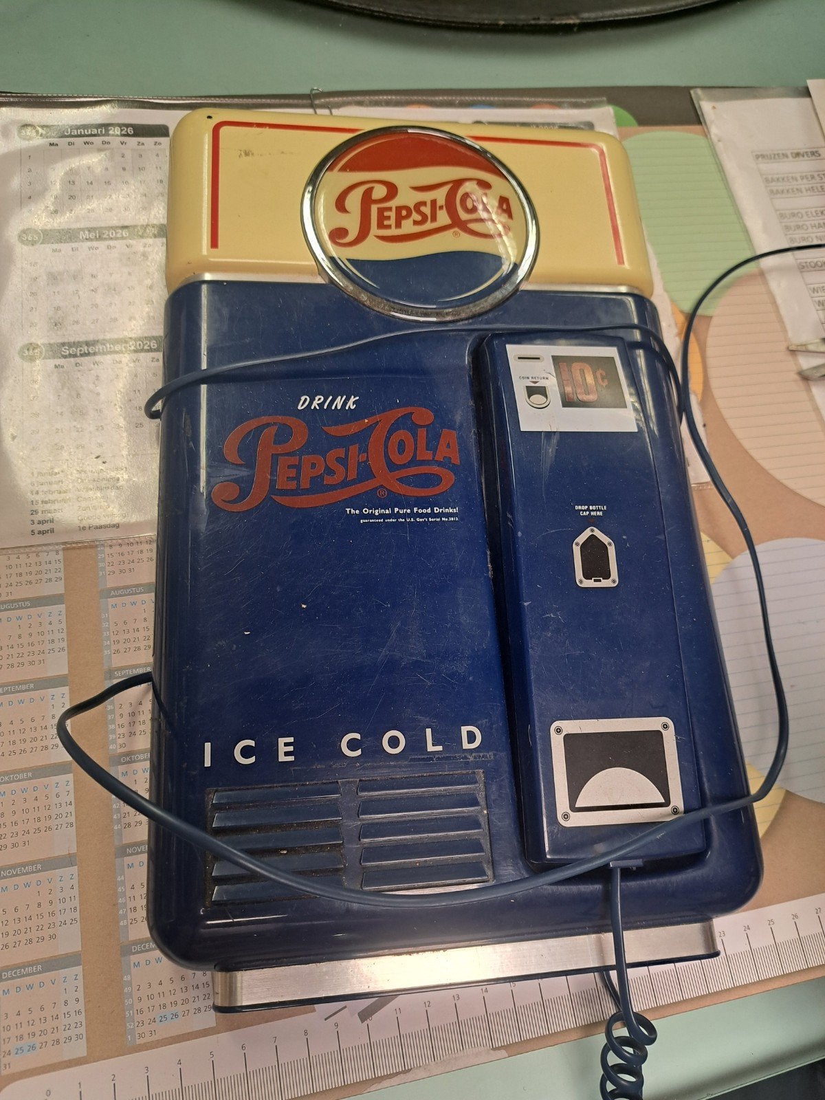 Vintage Pepsi-cola wand telefoon (Artikel nr. 38), Ophalen of Verzenden