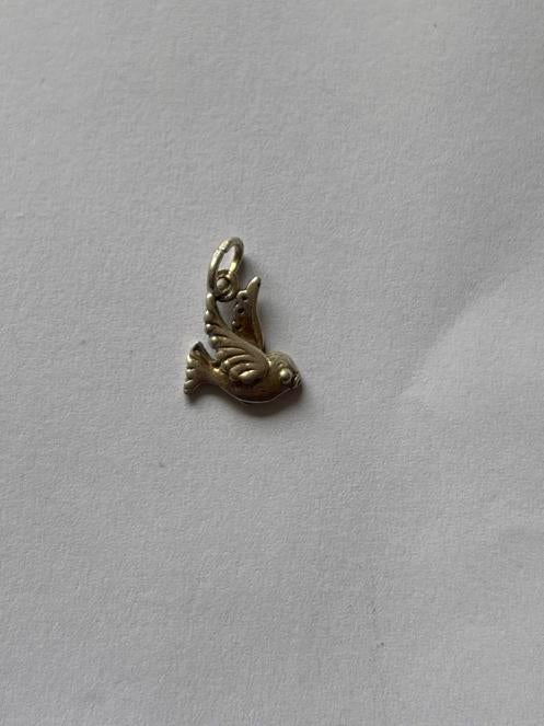 Zipveren bedel duifje (0.925 zilver), Overige merken, Ophalen of Verzenden, Zo goed als nieuw, 1 bedel