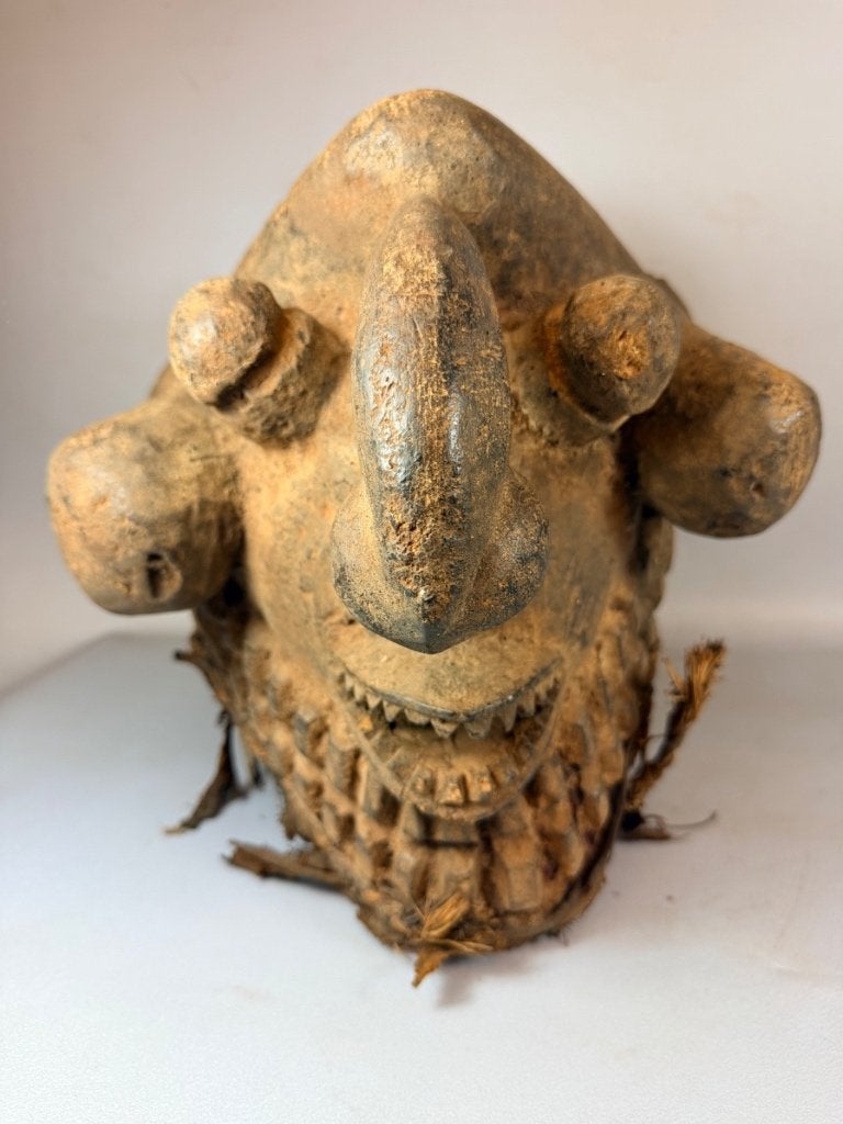 260892 - Very Old Afrikaans Mambila Turtle helm masker, Ophalen of Verzenden