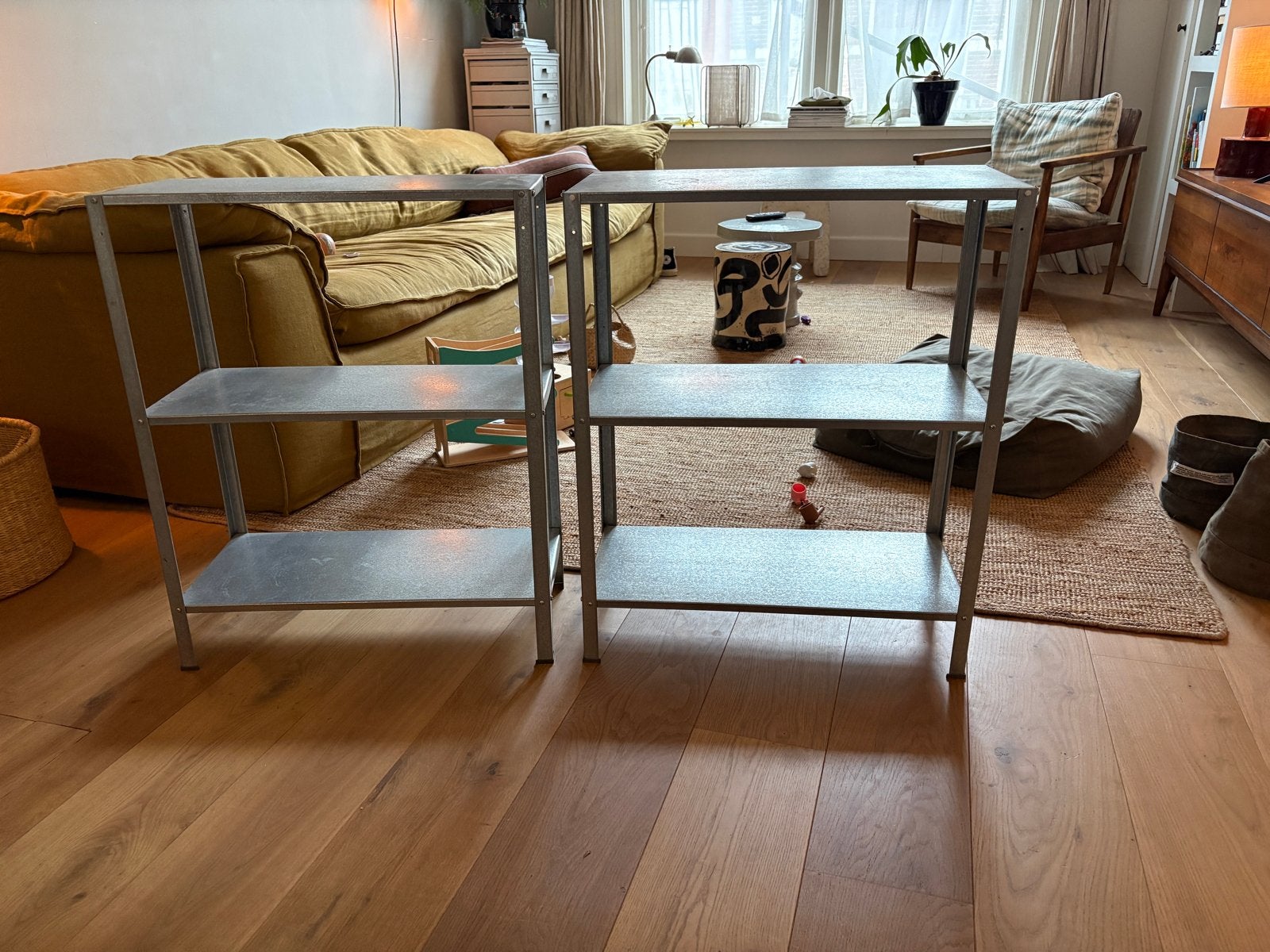 2x IKEA HYLLIS stellingkasten voor binnen en buiten, Ophalen of Verzenden, Gebruikt