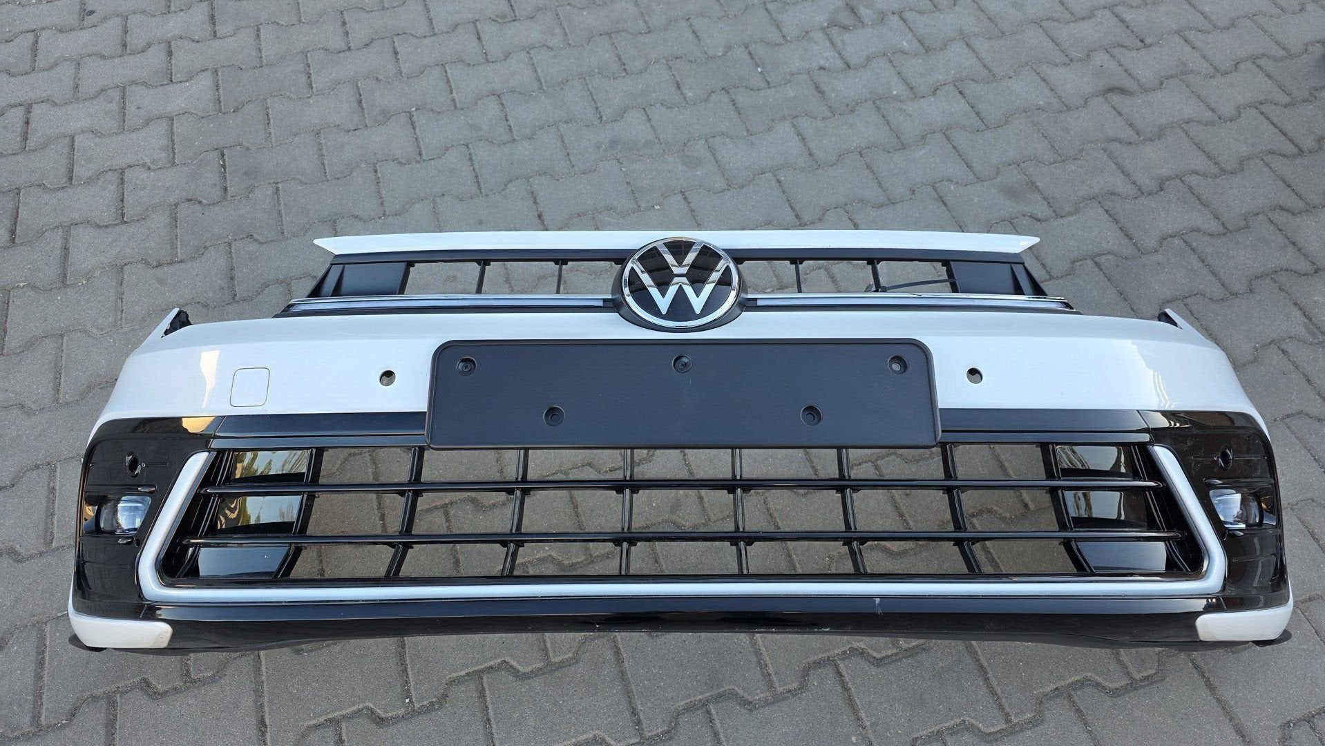 Voorbumper VW Polo 2G Facelift R-line Bumper bj.2022-2026, Gebruikt, -, Voor, Ophalen of Verzenden