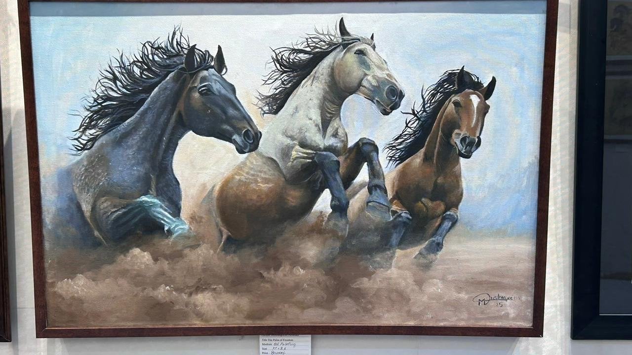 Unieke handgemaakte paarden schilderijen - Origineel!, Antiek en Kunst, Acrylverf, Doek, Realistisch, Dieren