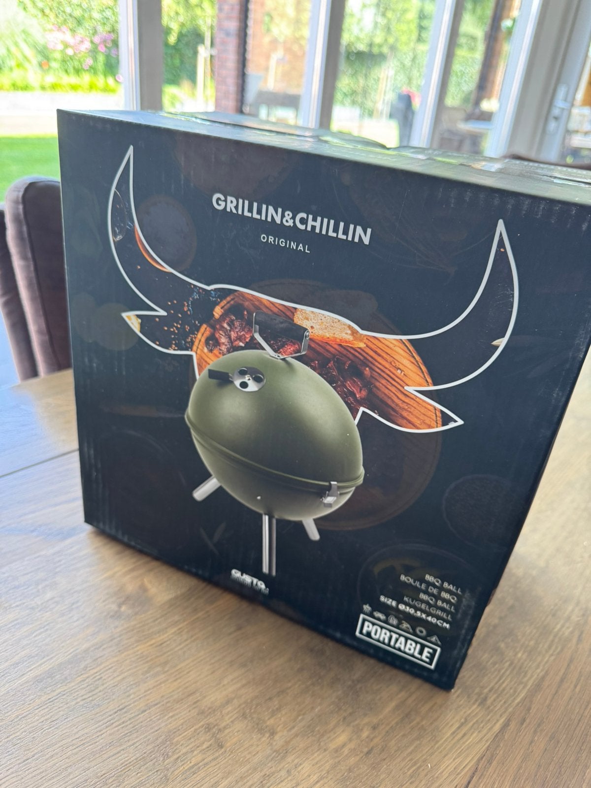 Grillin&Chillin Gusta BBQ Ball Portable Legergroen, Verzenden, Nieuw